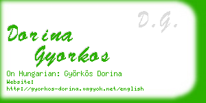 dorina gyorkos business card